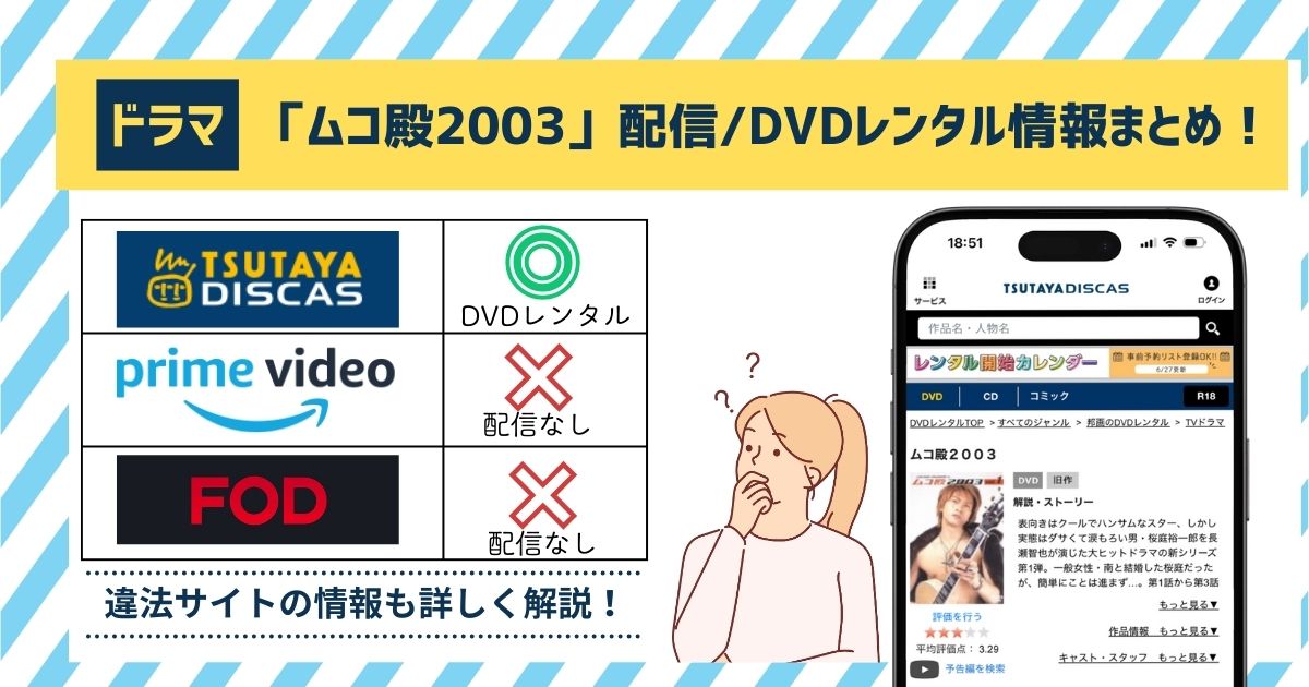 【無料視聴◎】ドラマ「ムコ殿2003」の配信情報！アマゾンプライムやfodを徹底調査。動画を見れるサイトはどこ？